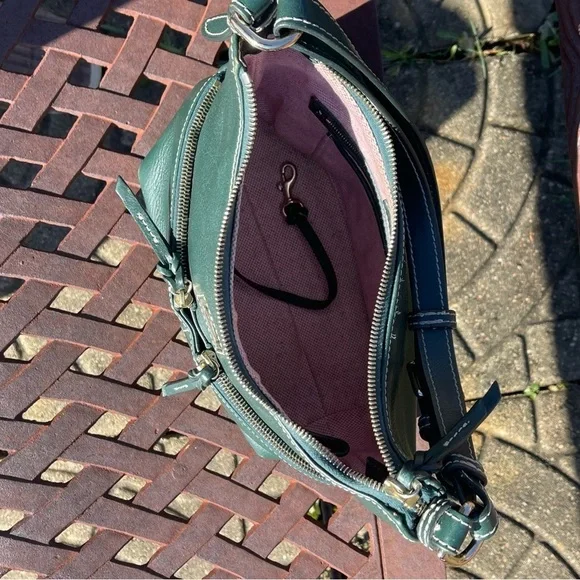 Vintage Dooney & Bourke Alyssa Saffiano Leather Shoulder Bag - Picture 11 of 12